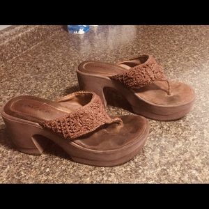 Summer Thong platform wedges Size 7.5
